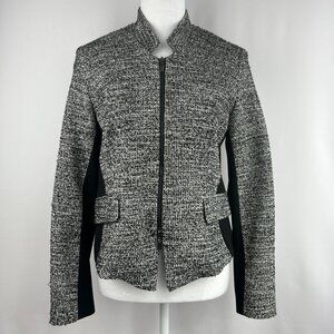 Tristan Classic Chic Tweed Black White Blazer - Medium